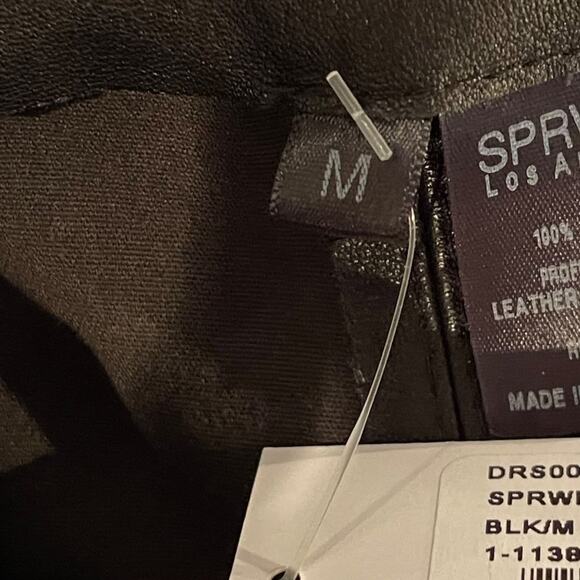 SPRWMN Leather Mini Dress Black - Picture 7 of 9